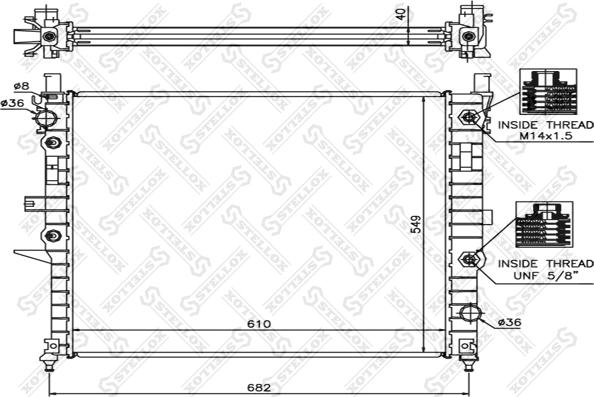 Stellox 10-25138-SX - Радіатор, охолодження двигуна autocars.com.ua