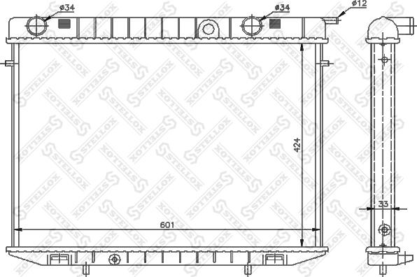 Stellox 10-25141-SX - Радіатор, охолодження двигуна autocars.com.ua