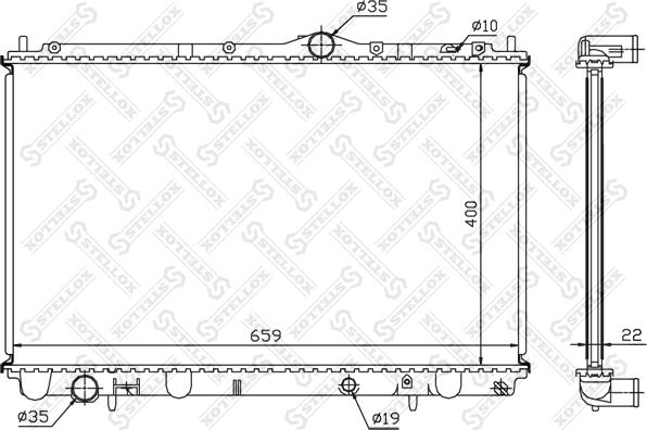 Stellox 10-25142-SX - Радиатор, охлаждение двигателя autodnr.net