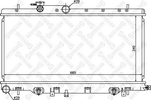 Stellox 10-25144-SX - Радиатор, охлаждение двигателя avtokuzovplus.com.ua