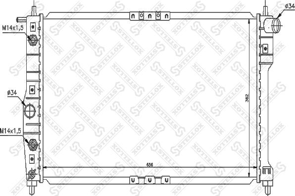 Stellox 10-25146-SX - Радіатор, охолодження двигуна autocars.com.ua