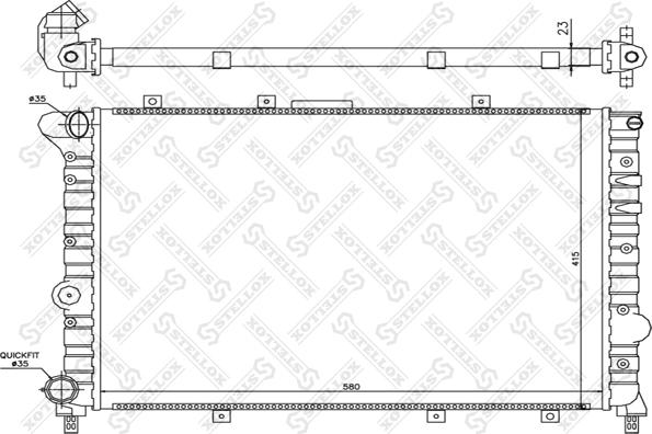 Stellox 10-25160-SX - Радіатор, охолодження двигуна autocars.com.ua