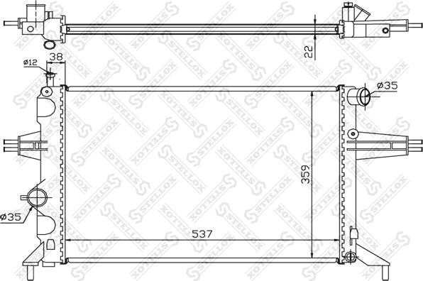 Stellox 10-25163-SX - Радиатор, охлаждение двигателя avtokuzovplus.com.ua