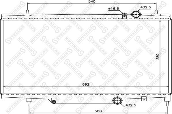 Stellox 10-25164-SX - Радіатор, охолодження двигуна autocars.com.ua