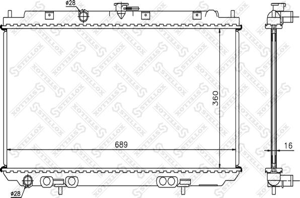 Stellox 10-25167-SX - Радіатор, охолодження двигуна autocars.com.ua