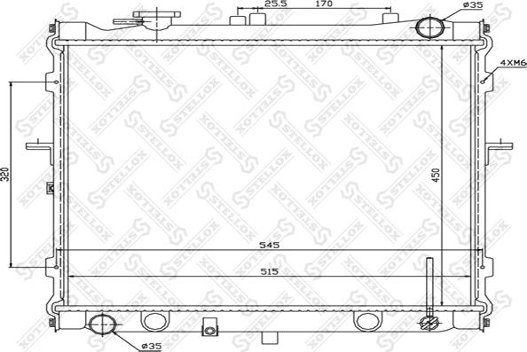 Stellox 10-25170-SX - Радіатор, охолодження двигуна autocars.com.ua