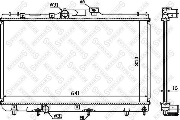 Stellox 10-25189-SX - Радіатор, охолодження двигуна autocars.com.ua