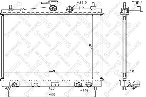 Stellox 10-25190-SX - Радиатор, охлаждение двигателя avtokuzovplus.com.ua