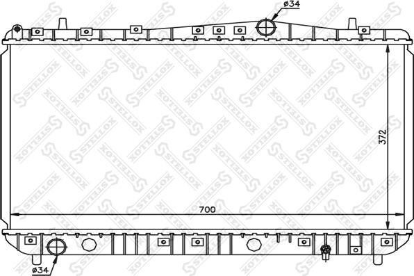 Stellox 10-25191-SX - Радіатор, охолодження двигуна autocars.com.ua