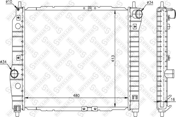 Stellox 10-25193-SX - Радіатор, охолодження двигуна autocars.com.ua