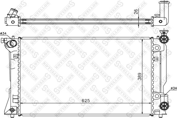 Stellox 10-25194-SX - Радіатор, охолодження двигуна autocars.com.ua