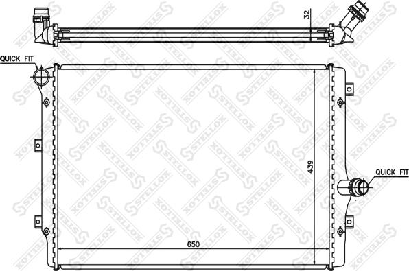 Stellox 10-25206-SX - Радіатор, охолодження двигуна autocars.com.ua