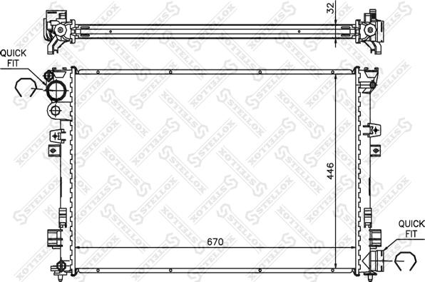 Stellox 10-25212-SX - Радиатор, охлаждение двигателя autodnr.net