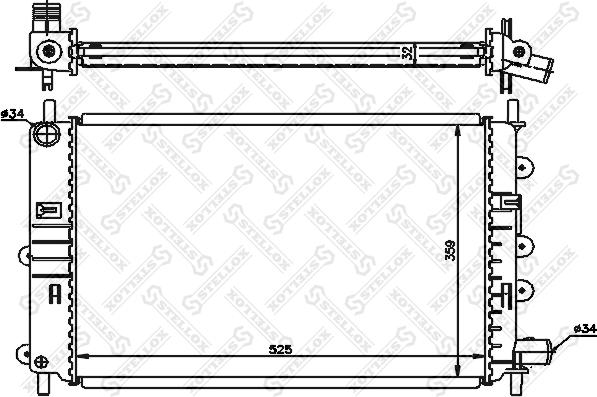 Stellox 10-25214-SX - Радіатор, охолодження двигуна autocars.com.ua