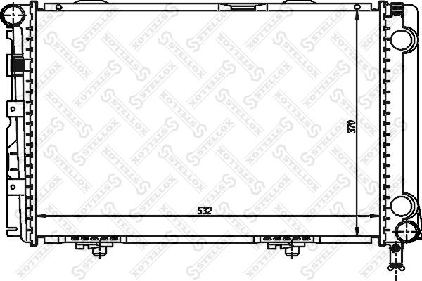 Stellox 10-25219-SX - Радіатор, охолодження двигуна autocars.com.ua