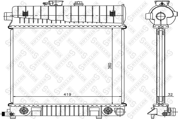 Stellox 10-25221-SX - Радиатор, охлаждение двигателя avtokuzovplus.com.ua