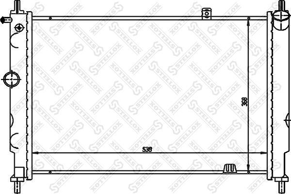 Stellox 10-25224-SX - Радіатор, охолодження двигуна autocars.com.ua