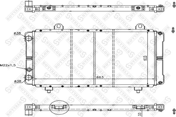 Stellox 10-25228-SX - Радіатор, охолодження двигуна autocars.com.ua