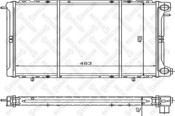 Stellox 10-25232-SX - Радіатор, охолодження двигуна autocars.com.ua