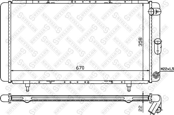 Stellox 10-25233-SX - Радіатор, охолодження двигуна autocars.com.ua