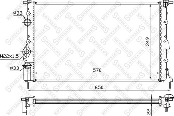 Stellox 10-25238-SX - Радиатор, охлаждение двигателя avtokuzovplus.com.ua