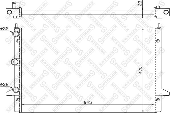 Stellox 10-25242-SX - Радиатор, охлаждение двигателя avtokuzovplus.com.ua