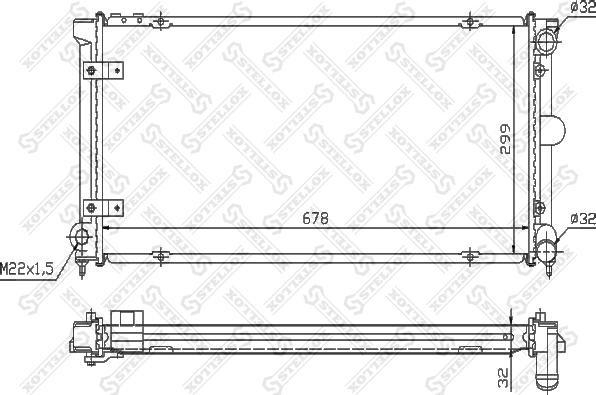 Stellox 10-25246-SX - Радіатор, охолодження двигуна autocars.com.ua