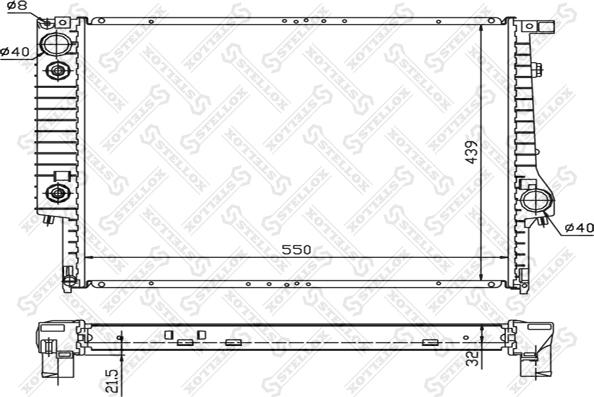 Stellox 10-25256-SX - Радиатор, охлаждение двигателя avtokuzovplus.com.ua