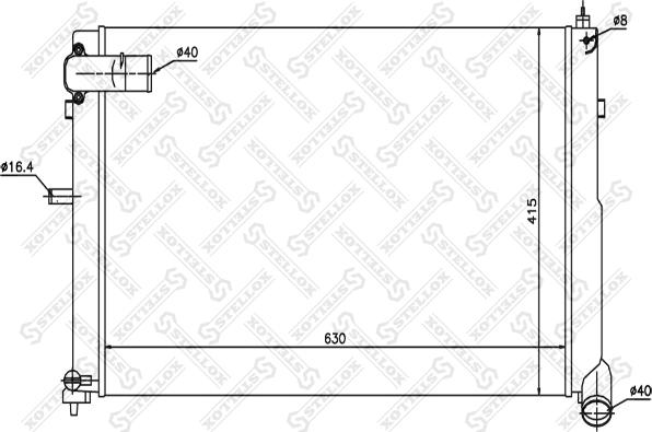 Stellox 10-25263-SX - Радіатор, охолодження двигуна autocars.com.ua