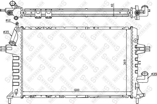 Stellox 10-25267-SX - Радиатор, охлаждение двигателя avtokuzovplus.com.ua