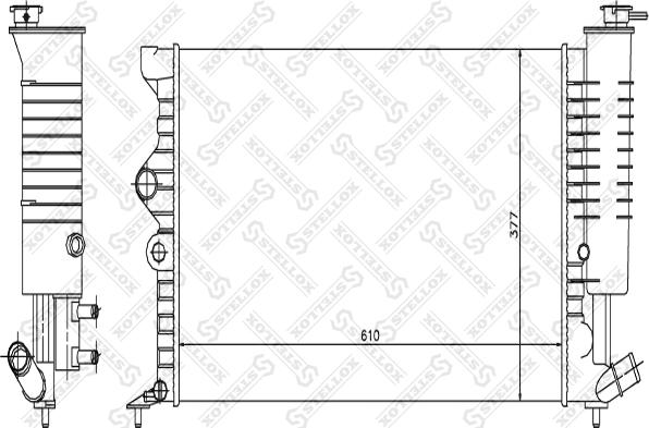 Stellox 10-25270-SX - Радіатор, охолодження двигуна autocars.com.ua