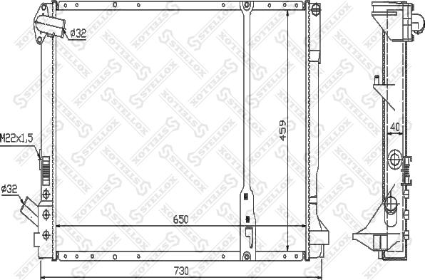 Stellox 10-25273-SX - Радіатор, охолодження двигуна autocars.com.ua