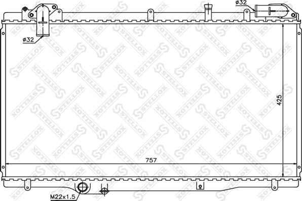 Stellox 10-25274-SX - Радіатор, охолодження двигуна autocars.com.ua