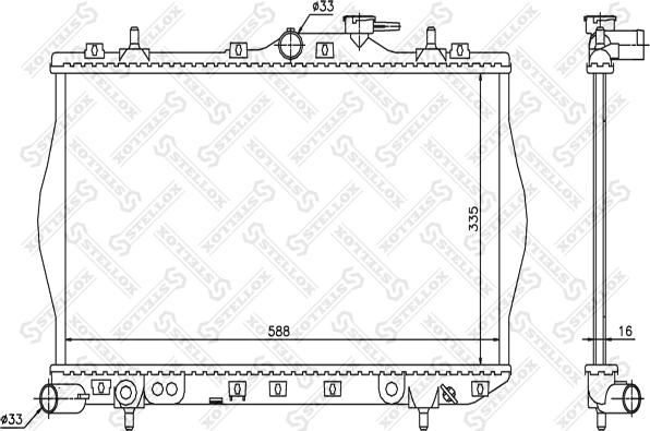 Stellox 10-25279-SX - Радіатор, охолодження двигуна autocars.com.ua