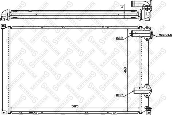 Stellox 10-25280-SX - Радіатор, охолодження двигуна autocars.com.ua