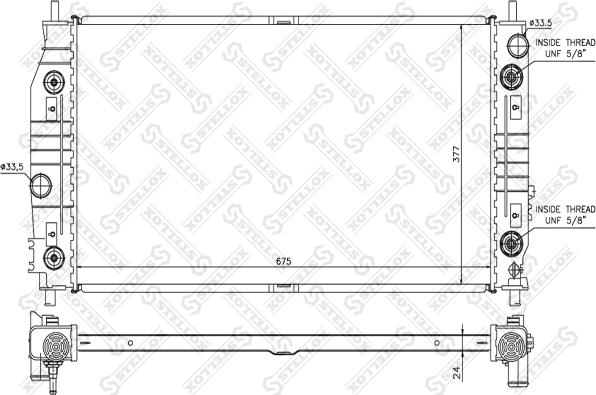 Stellox 10-25281-SX - Радіатор, охолодження двигуна autocars.com.ua