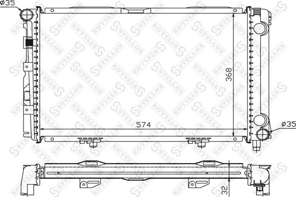 Stellox 10-25294-SX - Радіатор, охолодження двигуна autocars.com.ua