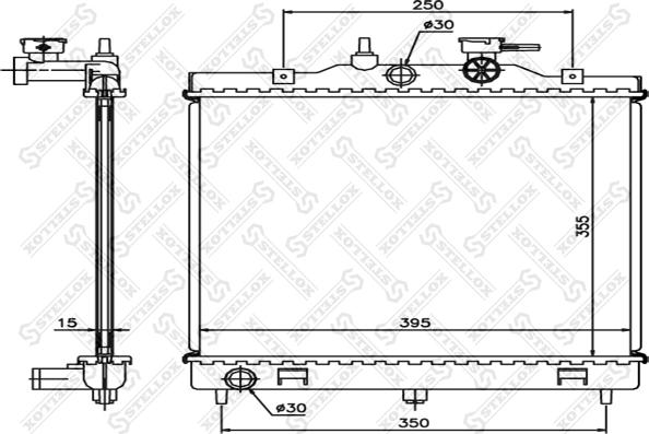 Stellox 10-25298-SX - Радіатор, охолодження двигуна autocars.com.ua