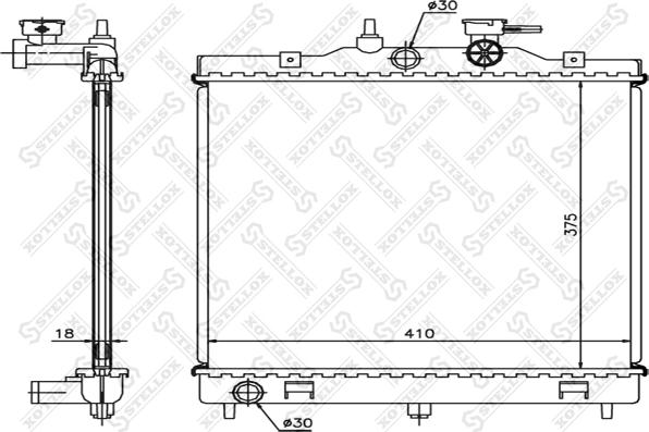 Stellox 10-25299-SX - Радіатор, охолодження двигуна autocars.com.ua