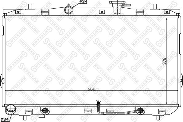 Stellox 10-25300-SX - Радіатор, охолодження двигуна autocars.com.ua