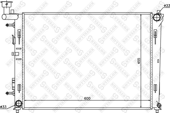 Stellox 10-25309-SX - Радіатор, охолодження двигуна autocars.com.ua