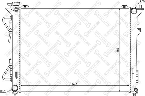 Stellox 10-25315-SX - Радіатор, охолодження двигуна autocars.com.ua