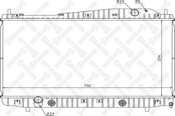 Stellox 10-25321-SX - Радіатор, охолодження двигуна autocars.com.ua