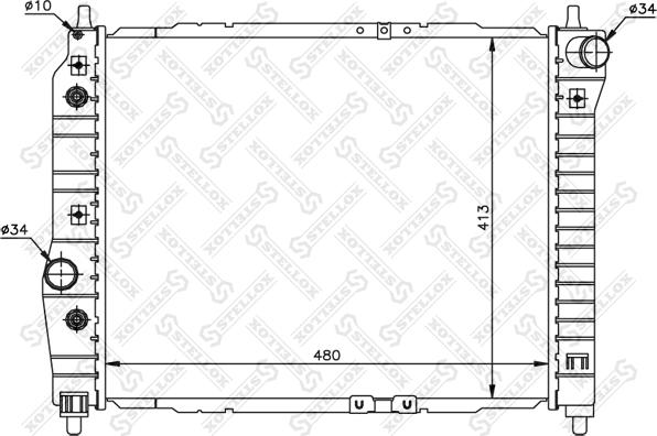 Stellox 10-25323-SX - Радіатор, охолодження двигуна autocars.com.ua