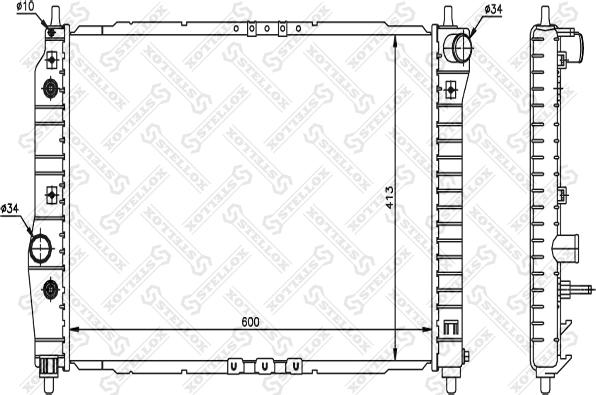 Stellox 10-25324-SX - Радіатор, охолодження двигуна autocars.com.ua