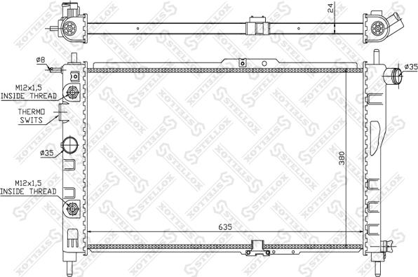 Stellox 10-25325-SX - Радиатор, охлаждение двигателя avtokuzovplus.com.ua