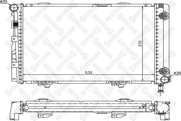 Stellox 10-25333-SX - Радіатор, охолодження двигуна autocars.com.ua