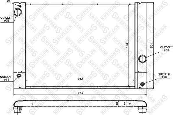 Stellox 10-25337-SX - Радиатор, охлаждение двигателя avtokuzovplus.com.ua