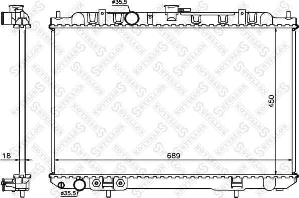 Stellox 10-25339-SX - Радіатор, охолодження двигуна autocars.com.ua