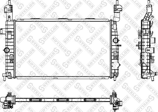 Stellox 10-25350-SX - Радіатор, охолодження двигуна autocars.com.ua